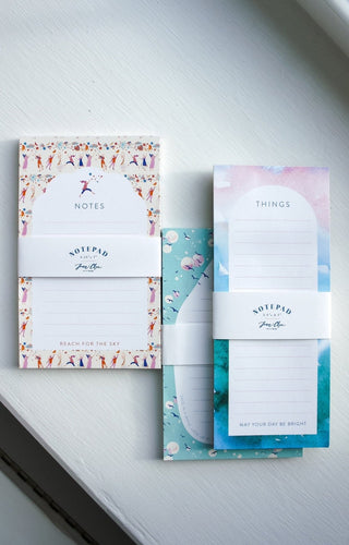 "Morning Haze" Watercolor Grocery Notepad from Jean Choe Art & Design - Notepads