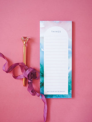 "Morning Haze" Watercolor Grocery Notepad from Jean Choe Art & Design - Notepads