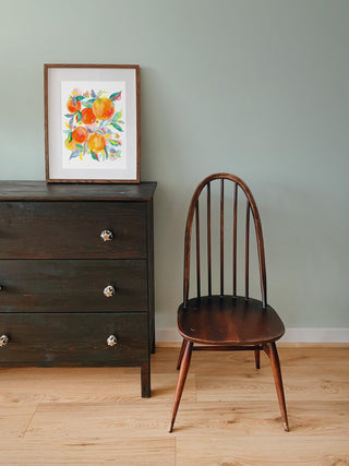 Orange Dream Watercolor Art Print: Vibrant Citrus Giclée for Kitchen or Dining Room Decor from Jean Choe Art & Design