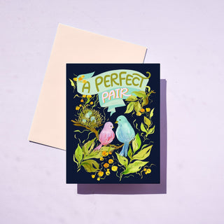Perfect Pair Lovebirds – Wedding, Anniversary, Engagement or Valentine’s Card from Jean Choe Art & Design - Other Baby