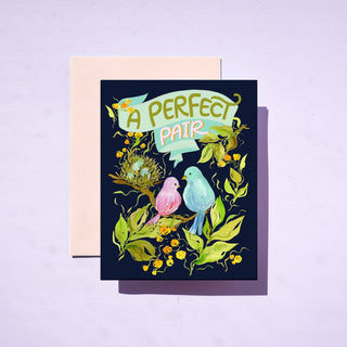 Perfect Pair Lovebirds – Wedding, Anniversary, Engagement or Valentine’s Card from Jean Choe Art & Design - Other Baby