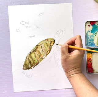 Pre - Outlined Watercolor Sheets – 7 Seashores & Ocean Coloring Pages from Jean Choe Art & Design - Coloring Books