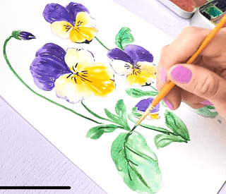 Pre-Outlined Wildflower Watercolor Practice Pages, including 7 Wildflower Designs on 300gsm Paper from Jean Choe Art & Design