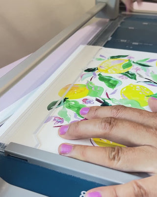 Video showing Jean Choe's giclee fine art print of watercolor lemons