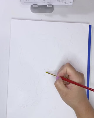 Video showing Jean Choe's giclee fine art print of tropical saffron finch and botanicals