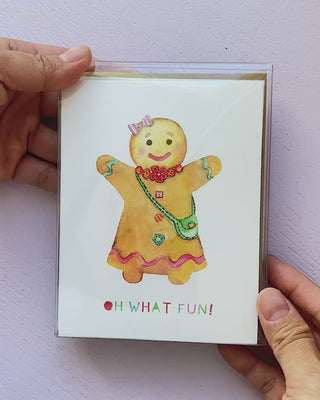 Video showing Jean Choe's Christmas greeting card set of winter holiday desserts painted in watercolor