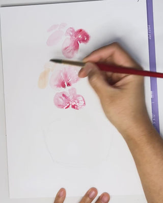 Video showing Jean Choe's giclee fine art print of watercolor orchid painting