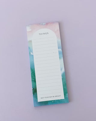Product video showing notepad of Jean Choe's watercolor wash