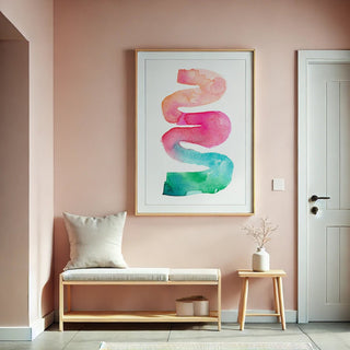 Rainbow River Watercolor Art Print – Abstract Minimalist Colorful Wall Art from Jean Choe Art & Design - Giclée