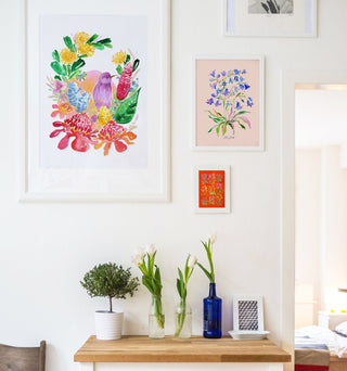 "Red Torch Ginger" Art Print: Tropical Wall Art from Jean Choe Art & Design - Giclée