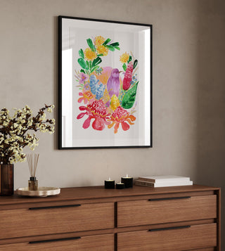 "Red Torch Ginger" Art Print: Tropical Wall Art from Jean Choe Art & Design - Giclée