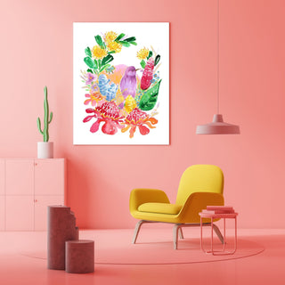 "Red Torch Ginger" Art Print: Tropical Wall Art from Jean Choe Art & Design - Giclée