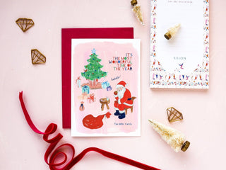 Santa's Cookie Time Christmas Greeting Card from Jean Choe Art & Design - Other Retail & Shop Fitting