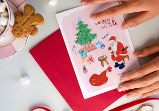Santa's Cookie Time Christmas Greeting Card from Jean Choe Art & Design - Other Retail & Shop Fitting