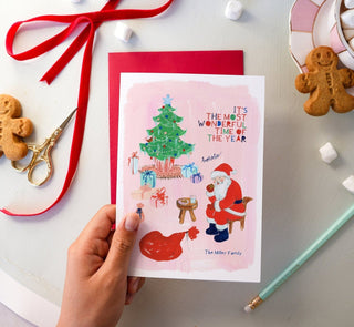 Santa's Cookie Time Christmas Greeting Card from Jean Choe Art & Design - Other Retail & Shop Fitting