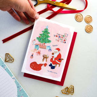 Santa's Cookie Time Christmas Greeting Card from Jean Choe Art & Design - Other Retail & Shop Fitting
