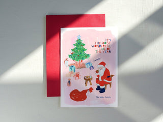 Santa's Cookie Time Christmas Greeting Card from Jean Choe Art & Design - Other Retail & Shop Fitting