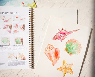 Seashores Watercoloring Book – Relaxing Ocean Art to Paint from Jean Choe Art & Design - Coloring Books