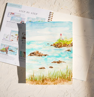 Seashores Watercoloring Book – Relaxing Ocean Art to Paint from Jean Choe Art & Design - Coloring Books
