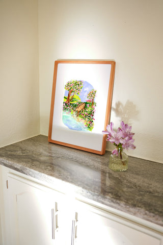 Spring Comes Gently (Original) with Cherry Wood Frame from Jean Choe Art & Design - Watercolor