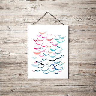 Summer Smiles Watercolor Art Print: Abstract Giclée Wall Art from Jean Choe Art & Design - Watercolor
