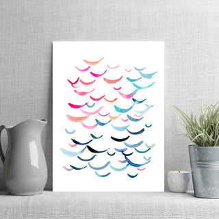 Summer Smiles Watercolor Art Print: Abstract Giclée Wall Art from Jean Choe Art & Design - Watercolor