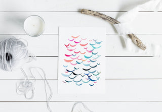 Summer Smiles Watercolor Art Print: Abstract Giclée Wall Art from Jean Choe Art & Design - Watercolor