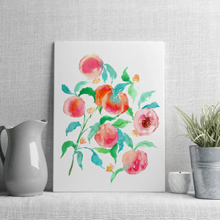 "Sun - Kissed Peaches" Art Print: Vibrant Summer Giclée Wall Art from Jean Choe Art & Design - Giclée