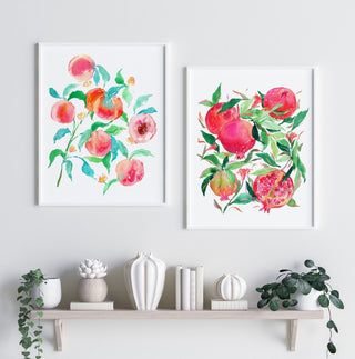"Sun - Kissed Peaches" Art Print: Vibrant Summer Giclée Wall Art from Jean Choe Art & Design - Giclée