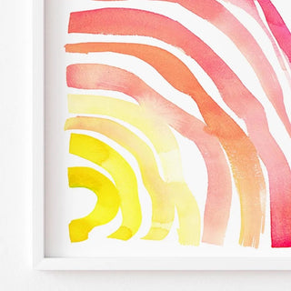 Sunwave Watercolor Print - Abstract Sunset - Inspired Wall Art from Jean Choe Art & Design - Giclée