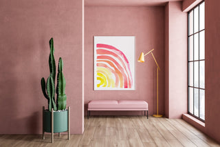 Sunwave Watercolor Print - Abstract Sunset - Inspired Wall Art from Jean Choe Art & Design - Giclée