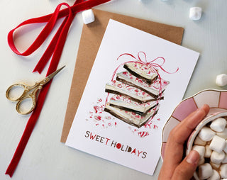 Sweet Holidays Peppermint Bark Greeting Card from Jean Choe Art & Design - Other Retail & Shop Fitting