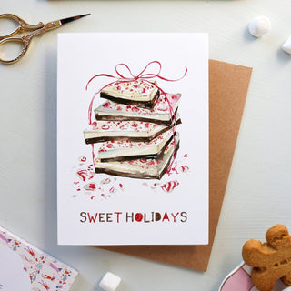 Sweet Holidays Peppermint Bark Greeting Card from Jean Choe Art & Design - Other Retail & Shop Fitting