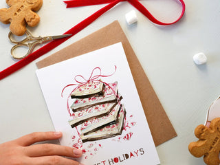 Sweet Holidays Peppermint Bark Greeting Card from Jean Choe Art & Design - Other Retail & Shop Fitting