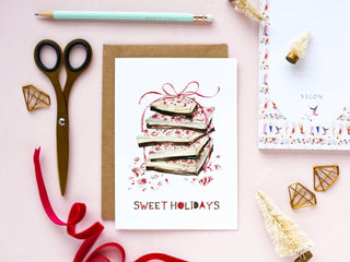 Sweet Holidays Peppermint Bark Greeting Card from Jean Choe Art & Design - Other Retail & Shop Fitting