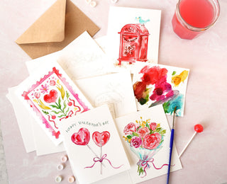 Sweet & Simple Valentine’s Cards – Watercolor Workshop with Jean from Jean Choe Art & Design - 