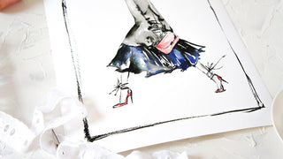 "Swift Walk" Art Print: Watercolor Fashion Illustration from Jean Choe Art & Design - Giclée
