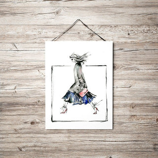 "Swift Walk" Art Print: Watercolor Fashion Illustration from Jean Choe Art & Design - Giclée
