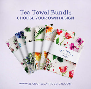 Tea Towel Set: Choose Your Own from Jean Choe Art & Design - Kitchen & Tea Towels