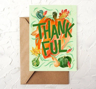 Thankful Pumpkin Greeting Card for Fall or Thanksgiving from Jean Choe Art & Design - Other Baby