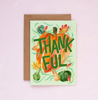 Thankful Pumpkin Greeting Card for Fall or Thanksgiving from Jean Choe Art & Design - Other Baby