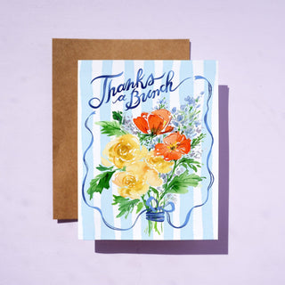 Thanks a Bunch Watercolor Flower Bouquet Card for Thank You from Jean Choe Art & Design - Other Baby