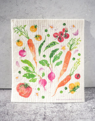 Vegetable Swedish Dishcloth: Reusable Kitchen Cloth from Jean Choe Art & Design - Reusable Paper Towels
