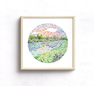 "Walk Along the Shores" Art Print: Impressionistic Landscape from Jean Choe Art & Design - Giclée