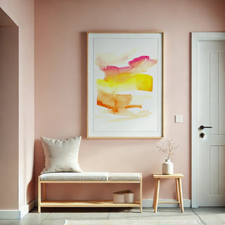 Warm Swash Watercolor Art Print - Bold Abstract Color Study from Jean Choe Art & Design - Giclée