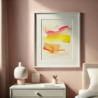 Warm Swash Watercolor Art Print - Bold Abstract Color Study from Jean Choe Art & Design - Giclée