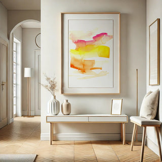 Warm Swash Watercolor Art Print - Bold Abstract Color Study from Jean Choe Art & Design - Giclée
