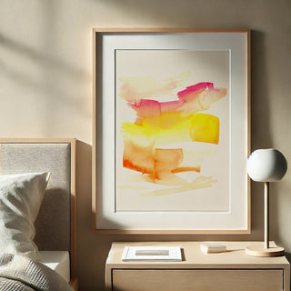 Warm Swash Watercolor Art Print - Bold Abstract Color Study from Jean Choe Art & Design - Giclée