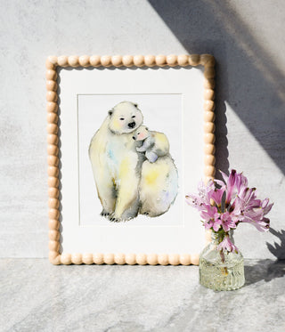 Warmest Place (Original) with Turned Wood Frame from Jean Choe Art & Design - Watercolor