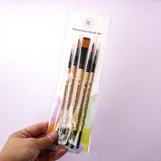 Watercolor Brush Set of 5 for Beginners from Jean Choe Art & Design - Art Paint